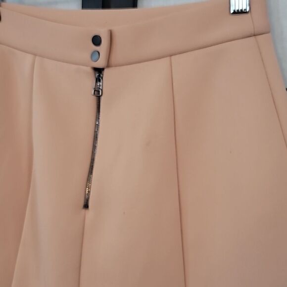 Cedric Charlier Peach Smooth Knee Length A line Panel  Skater Skirt - Picture 4 of 11